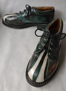John Fluevog Original Angels Leather Chunky Oxford Shoes Men’s Size 11 Green Blk